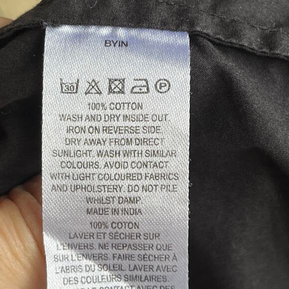 French Connection Women's Black Rhodes Poplin Pullover Top Size S - Picture 9 of 9